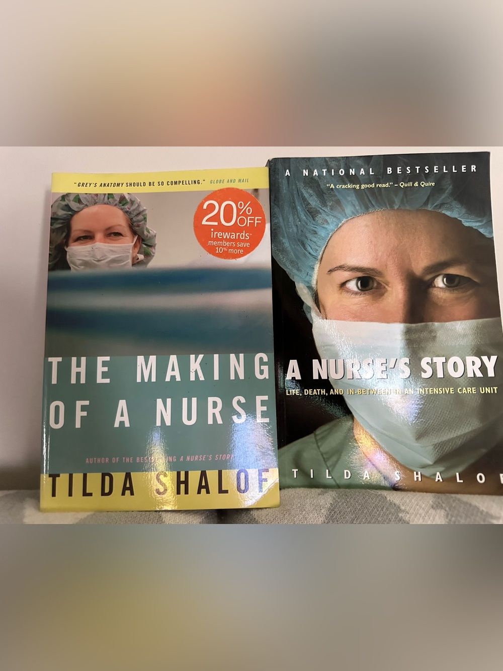 2 Books - A Nurse’s Story and The Making of a Nurse by Tilda Shalof